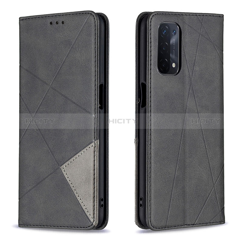 Funda de Cuero Cartera con Soporte Carcasa B07F para Oppo A74 5G Negro