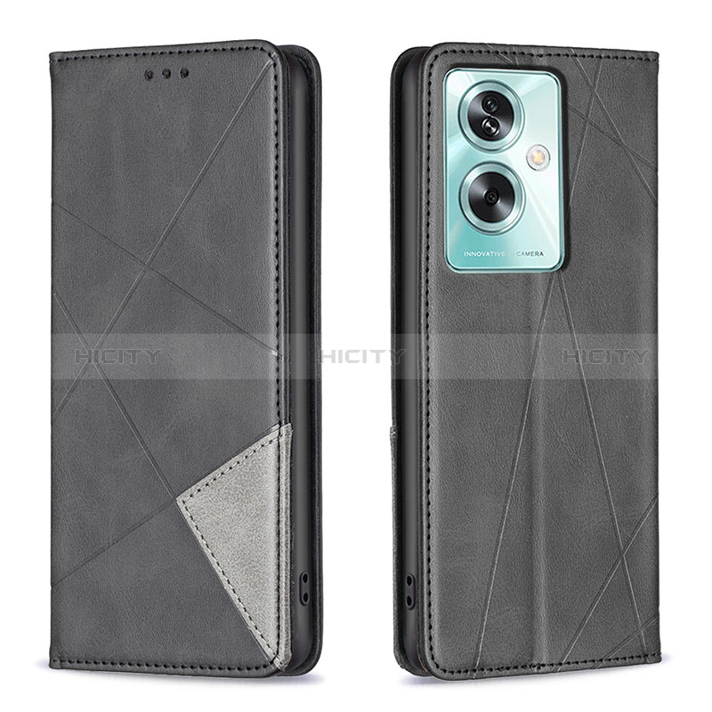 Funda de Cuero Cartera con Soporte Carcasa B07F para Oppo A79 5G Negro