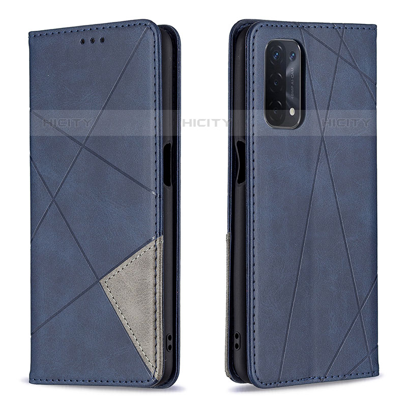 Funda de Cuero Cartera con Soporte Carcasa B07F para Oppo A93 5G Azul