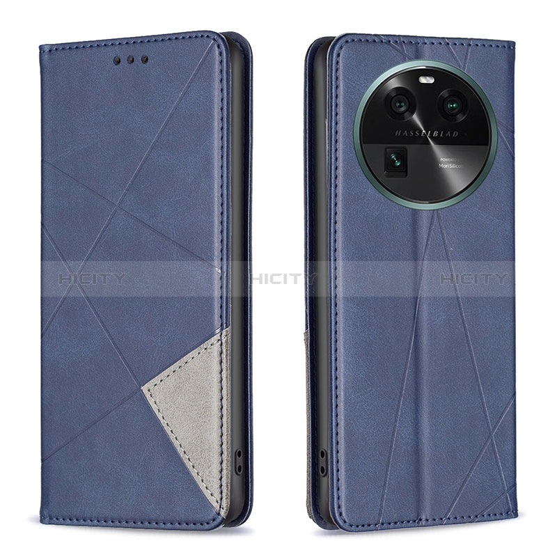 Funda de Cuero Cartera con Soporte Carcasa B07F para Oppo Find X6 5G Azul