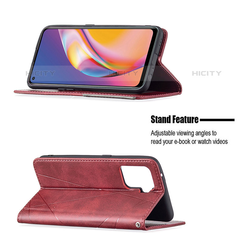 Funda de Cuero Cartera con Soporte Carcasa B07F para Oppo Reno5 F