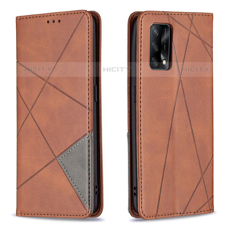 Funda de Cuero Cartera con Soporte Carcasa B07F para Oppo Reno6 Lite Marron