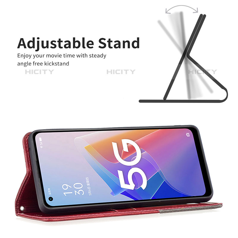 Funda de Cuero Cartera con Soporte Carcasa B07F para Oppo Reno7 Z 5G