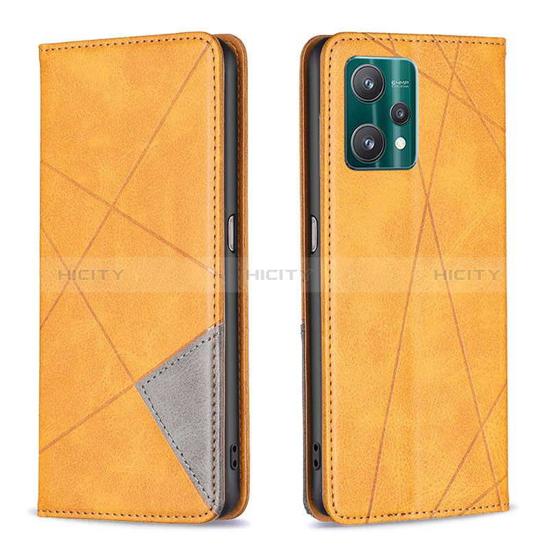 Funda de Cuero Cartera con Soporte Carcasa B07F para Realme 9 5G Marron Claro