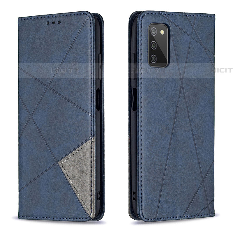 Funda de Cuero Cartera con Soporte Carcasa B07F para Samsung Galaxy A03s Azul