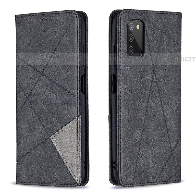 Funda de Cuero Cartera con Soporte Carcasa B07F para Samsung Galaxy A03s Negro