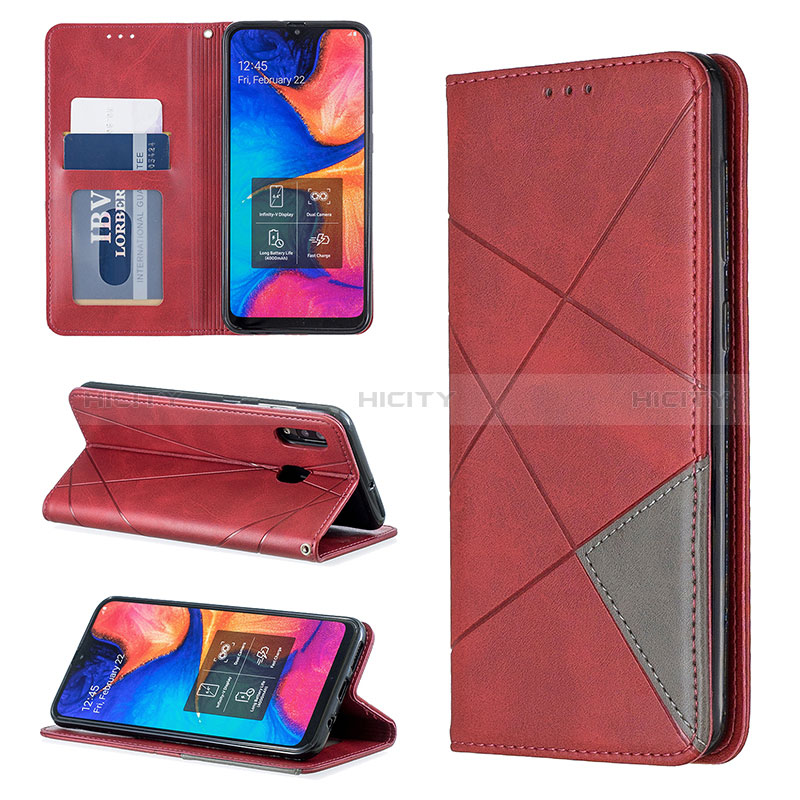 Funda de Cuero Cartera con Soporte Carcasa B07F para Samsung Galaxy A20