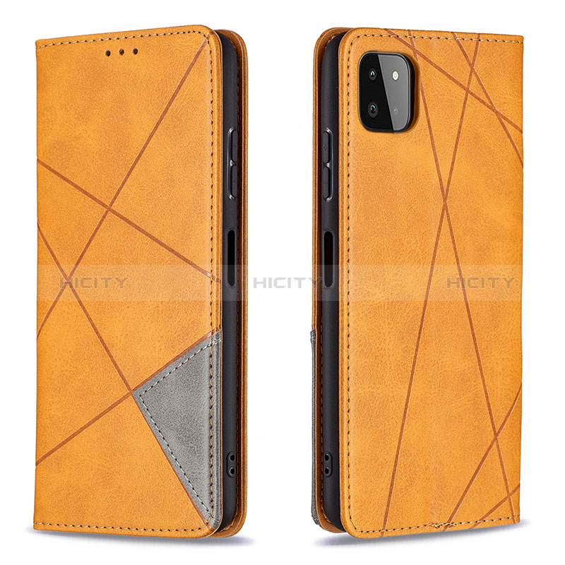 Funda de Cuero Cartera con Soporte Carcasa B07F para Samsung Galaxy A22s 5G Marron Claro