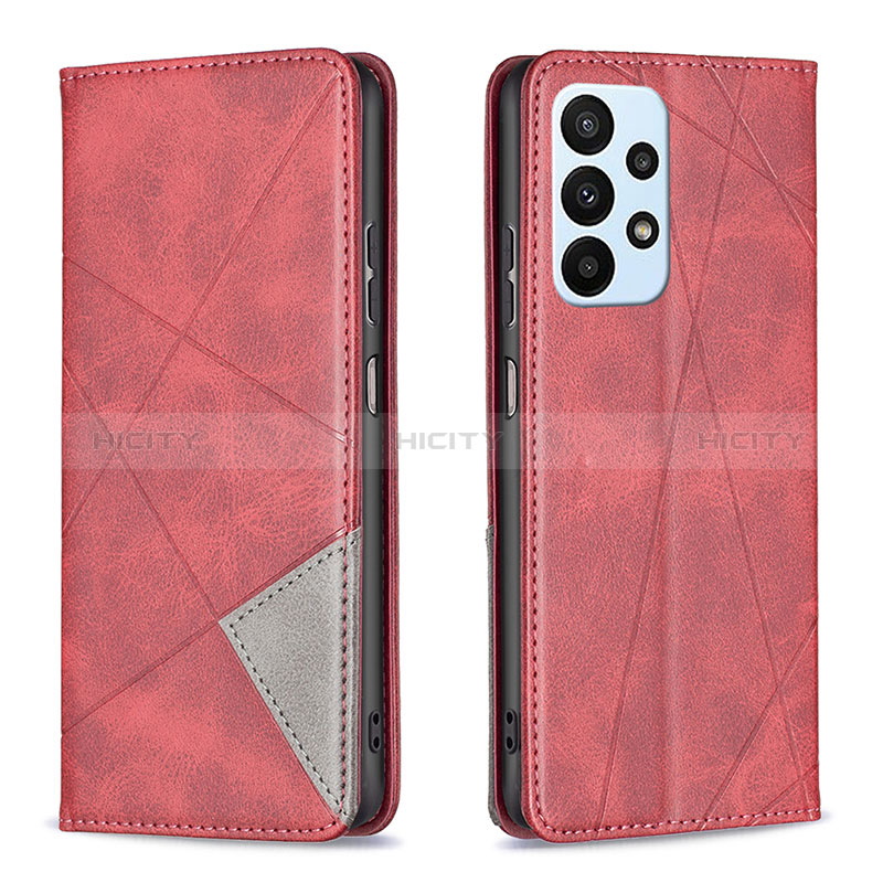 Funda de Cuero Cartera con Soporte Carcasa B07F para Samsung Galaxy A23 5G Rojo