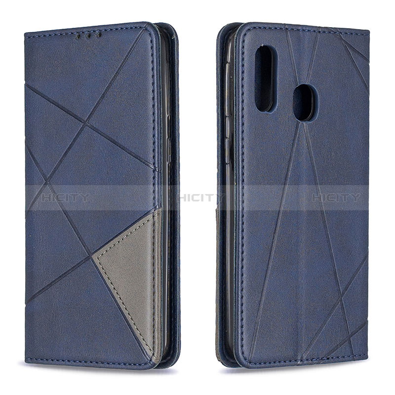 Funda de Cuero Cartera con Soporte Carcasa B07F para Samsung Galaxy A40 Azul