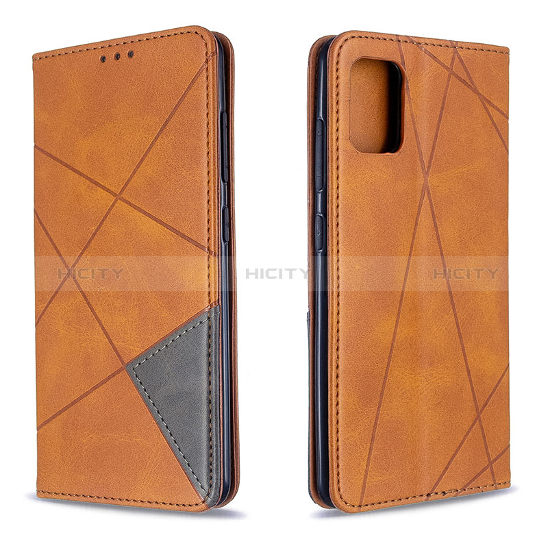 Funda de Cuero Cartera con Soporte Carcasa B07F para Samsung Galaxy A51 4G Marron Claro