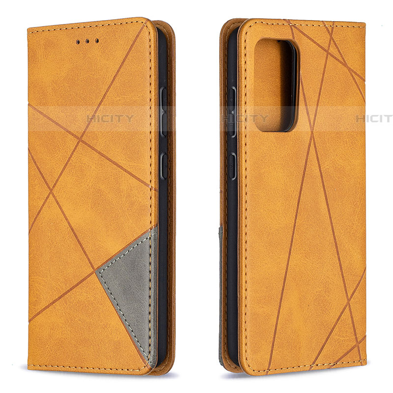 Funda de Cuero Cartera con Soporte Carcasa B07F para Samsung Galaxy A52 5G Marron Claro