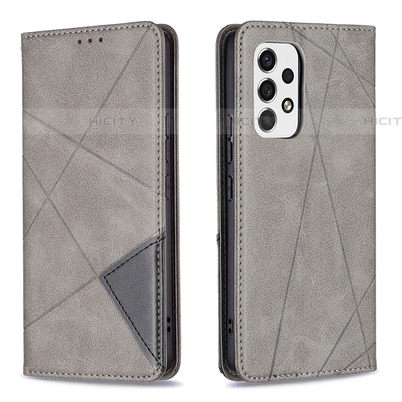 Funda de Cuero Cartera con Soporte Carcasa B07F para Samsung Galaxy A53 5G Gris