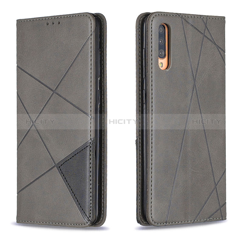 Funda de Cuero Cartera con Soporte Carcasa B07F para Samsung Galaxy A70 Gris