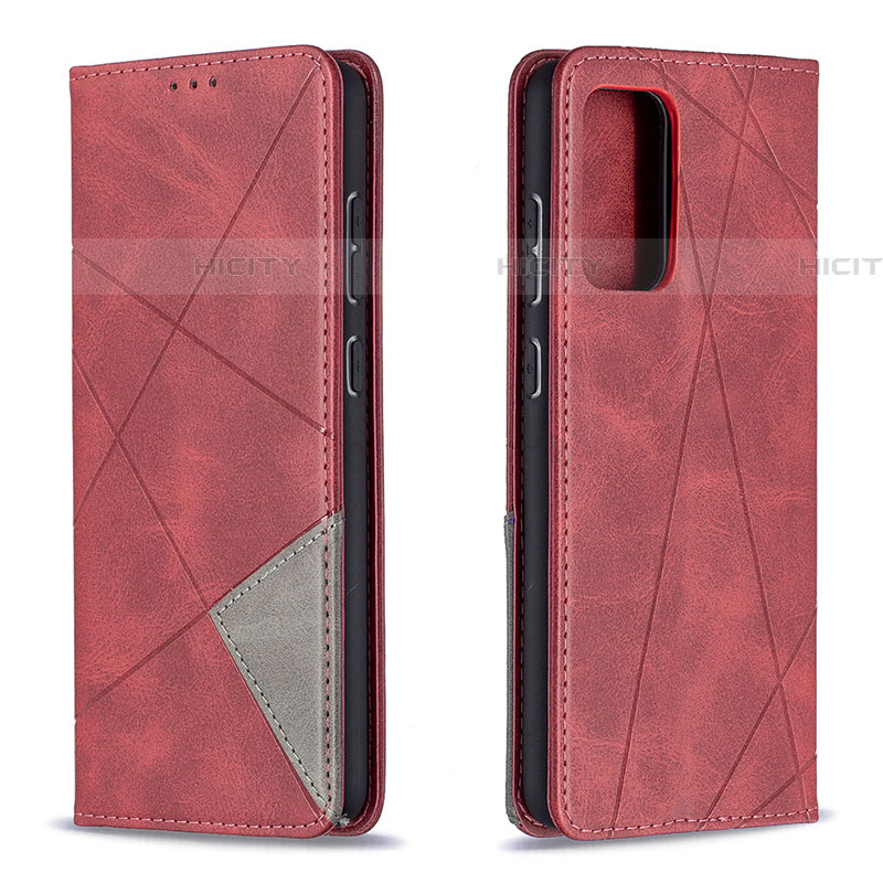 Funda de Cuero Cartera con Soporte Carcasa B07F para Samsung Galaxy A72 4G Rojo