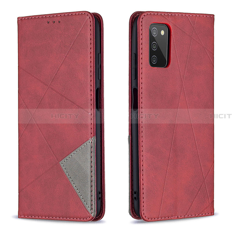 Funda de Cuero Cartera con Soporte Carcasa B07F para Samsung Galaxy F02S SM-E025F Rojo