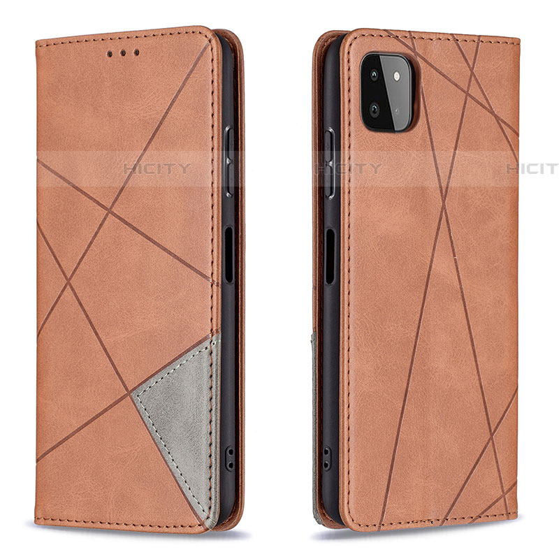 Funda de Cuero Cartera con Soporte Carcasa B07F para Samsung Galaxy F42 5G Marron