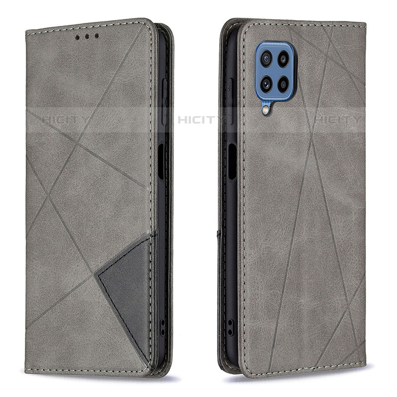 Funda de Cuero Cartera con Soporte Carcasa B07F para Samsung Galaxy M32 4G Gris