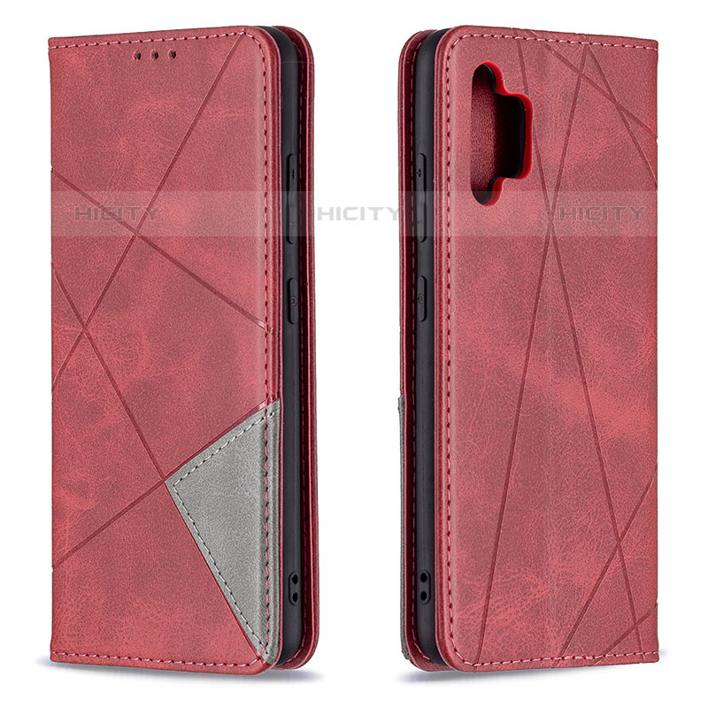 Funda de Cuero Cartera con Soporte Carcasa B07F para Samsung Galaxy M32 5G Rojo