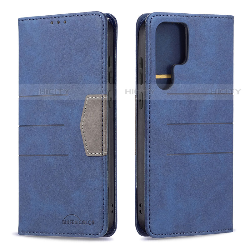 Funda de Cuero Cartera con Soporte Carcasa B07F para Samsung Galaxy S21 Ultra 5G Azul