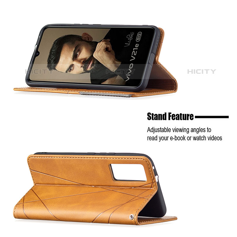 Funda de Cuero Cartera con Soporte Carcasa B07F para Vivo V21e 5G