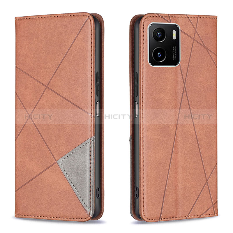 Funda de Cuero Cartera con Soporte Carcasa B07F para Vivo Y01A Marron