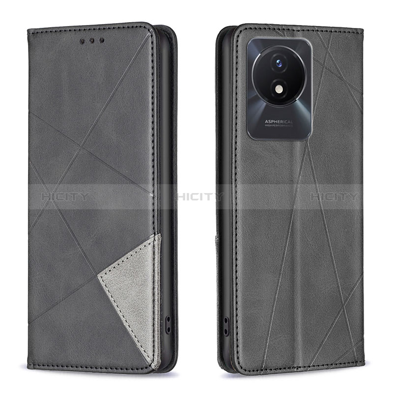 Funda de Cuero Cartera con Soporte Carcasa B07F para Vivo Y11 (2023) Negro