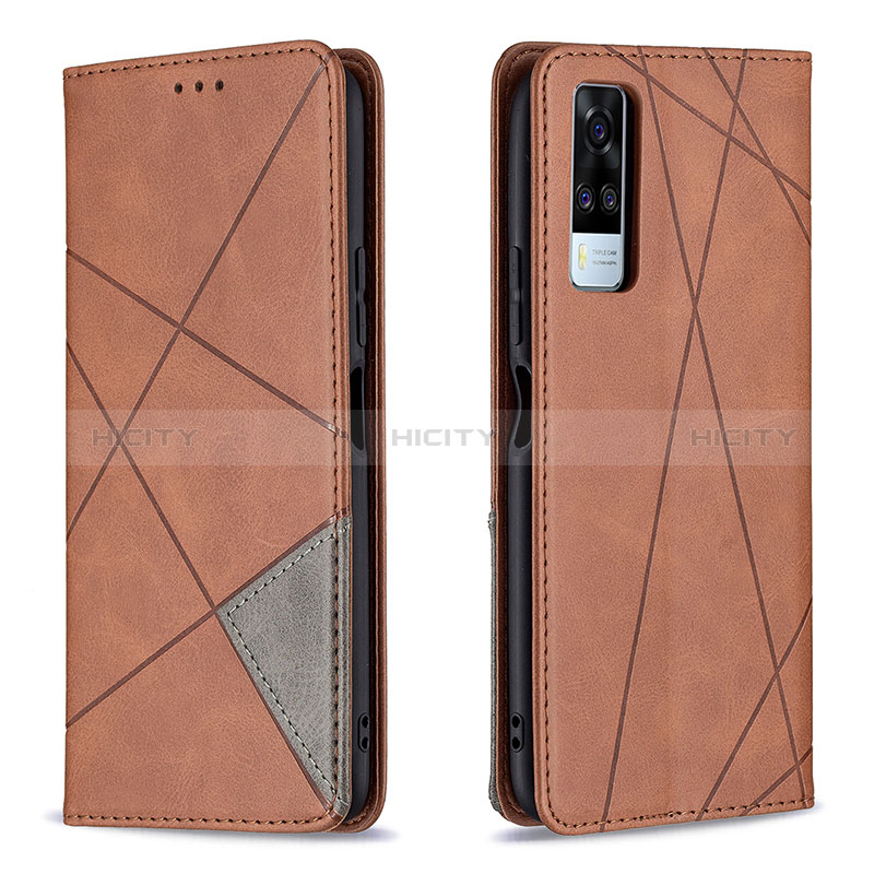 Funda de Cuero Cartera con Soporte Carcasa B07F para Vivo Y31 (2021) Marron