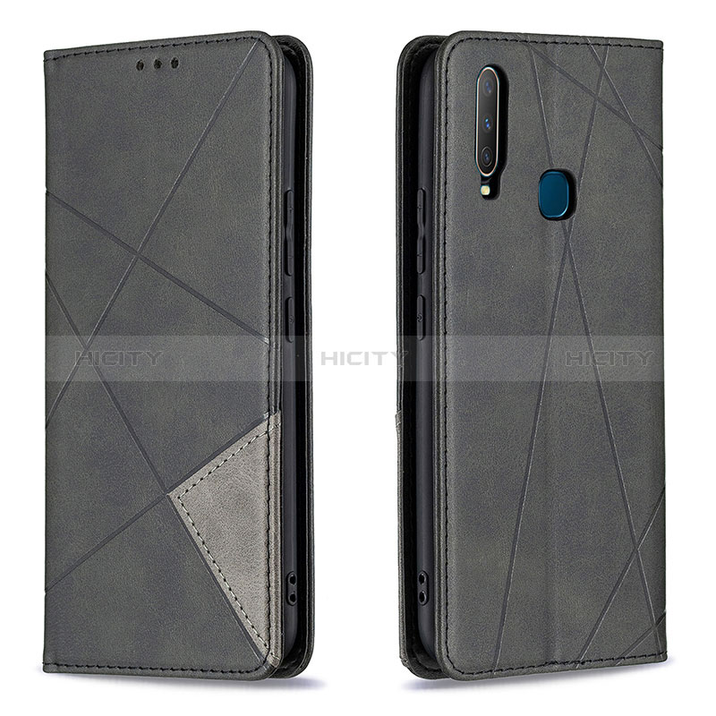 Funda de Cuero Cartera con Soporte Carcasa B07F para Vivo Y3s Negro