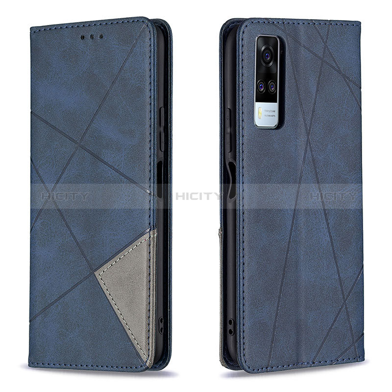 Funda de Cuero Cartera con Soporte Carcasa B07F para Vivo Y51 (2021) Azul