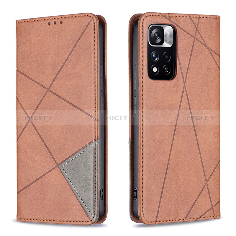 Funda de Cuero Cartera con Soporte Carcasa B07F para Xiaomi Mi 11i 5G (2022) Marron