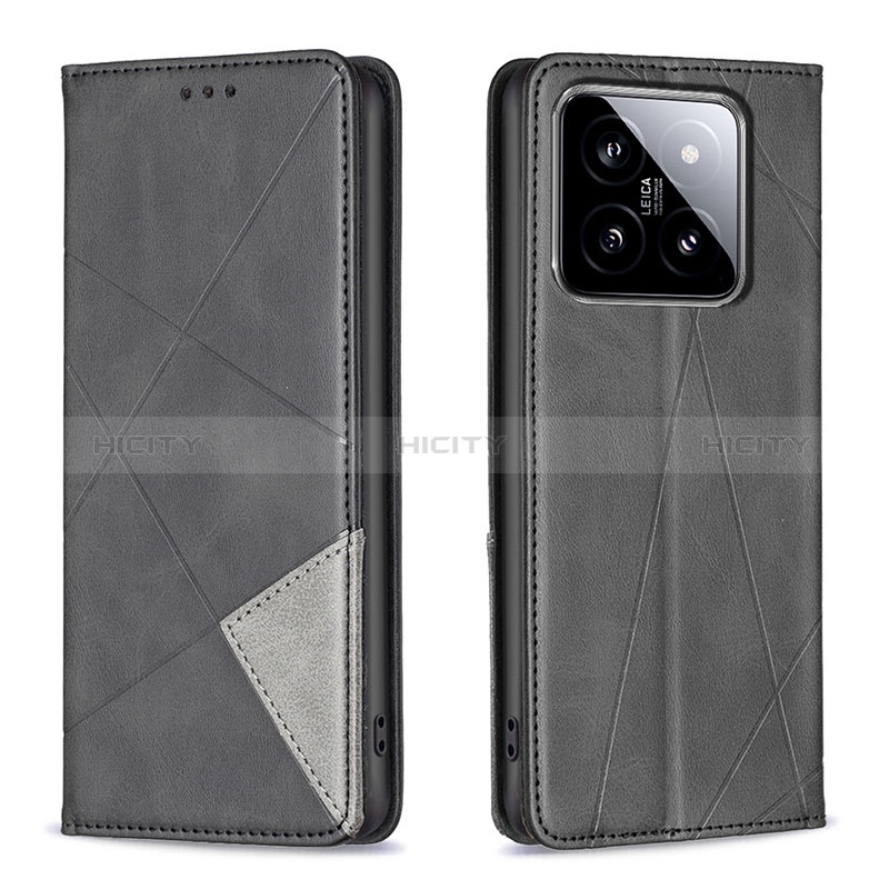 Funda de Cuero Cartera con Soporte Carcasa B07F para Xiaomi Mi 14 5G Negro