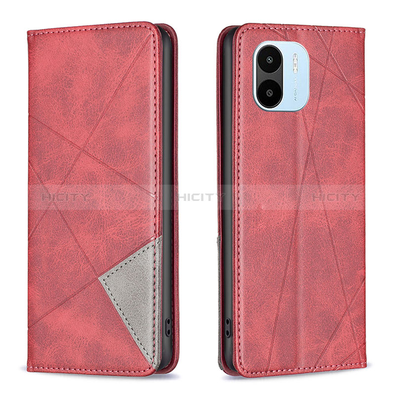 Funda de Cuero Cartera con Soporte Carcasa B07F para Xiaomi Poco C50 Rojo