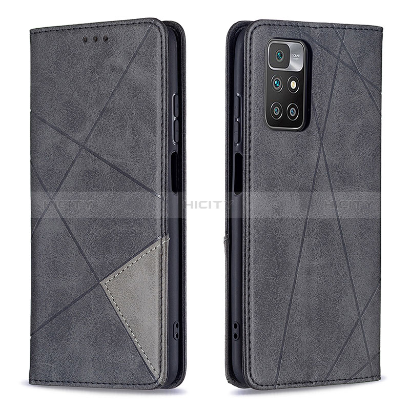 Funda de Cuero Cartera con Soporte Carcasa B07F para Xiaomi Redmi 10 (2022) Negro