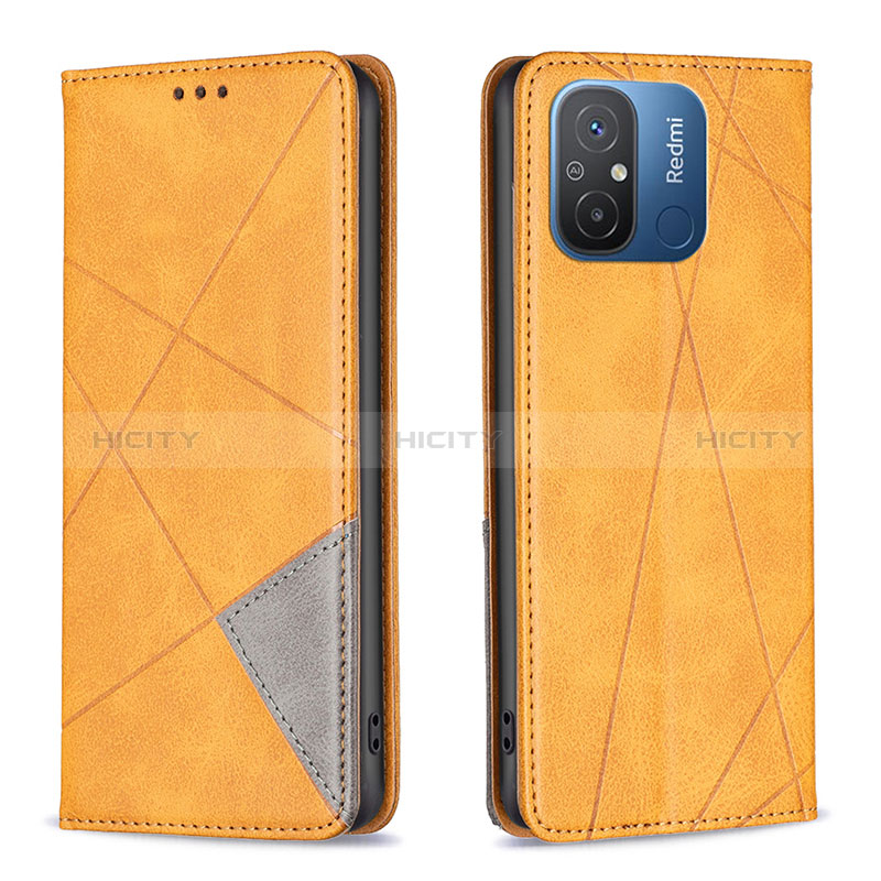 Funda de Cuero Cartera con Soporte Carcasa B07F para Xiaomi Redmi 11A 4G Marron Claro