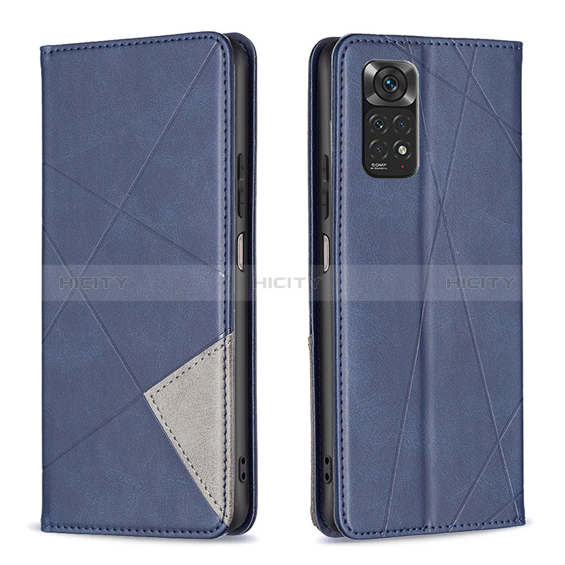 Funda de Cuero Cartera con Soporte Carcasa B07F para Xiaomi Redmi Note 11 4G (2022) Azul