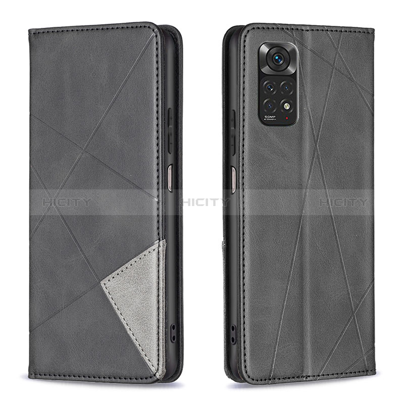 Funda de Cuero Cartera con Soporte Carcasa B07F para Xiaomi Redmi Note 11 4G (2022) Negro