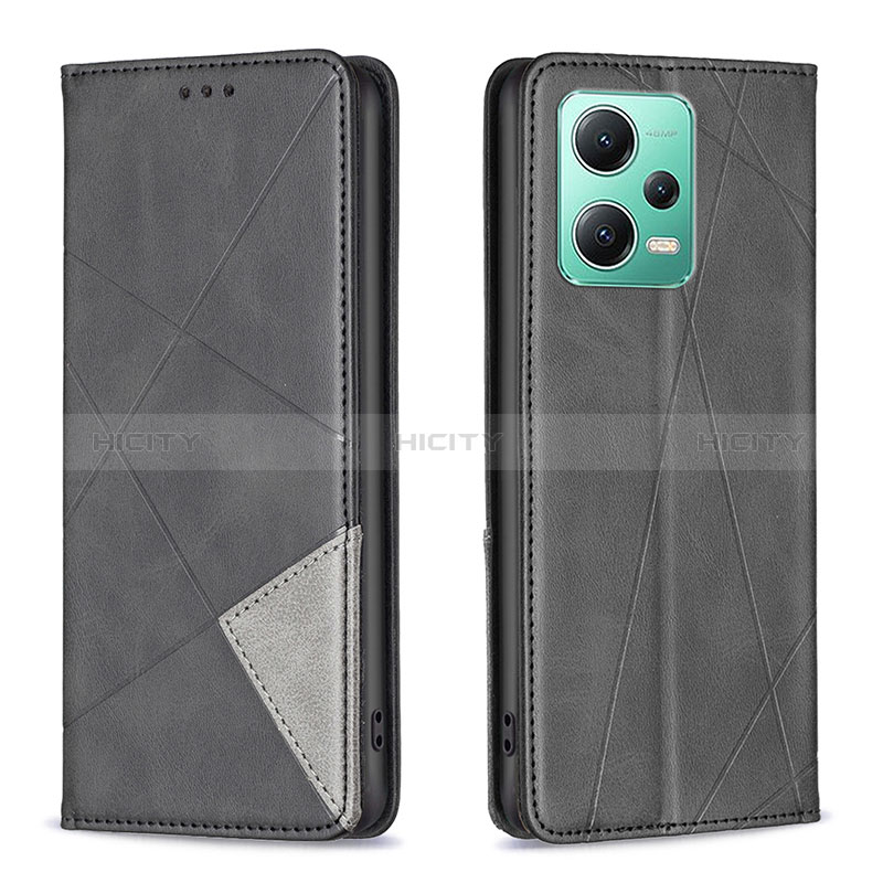 Funda de Cuero Cartera con Soporte Carcasa B07F para Xiaomi Redmi Note 12 5G Negro