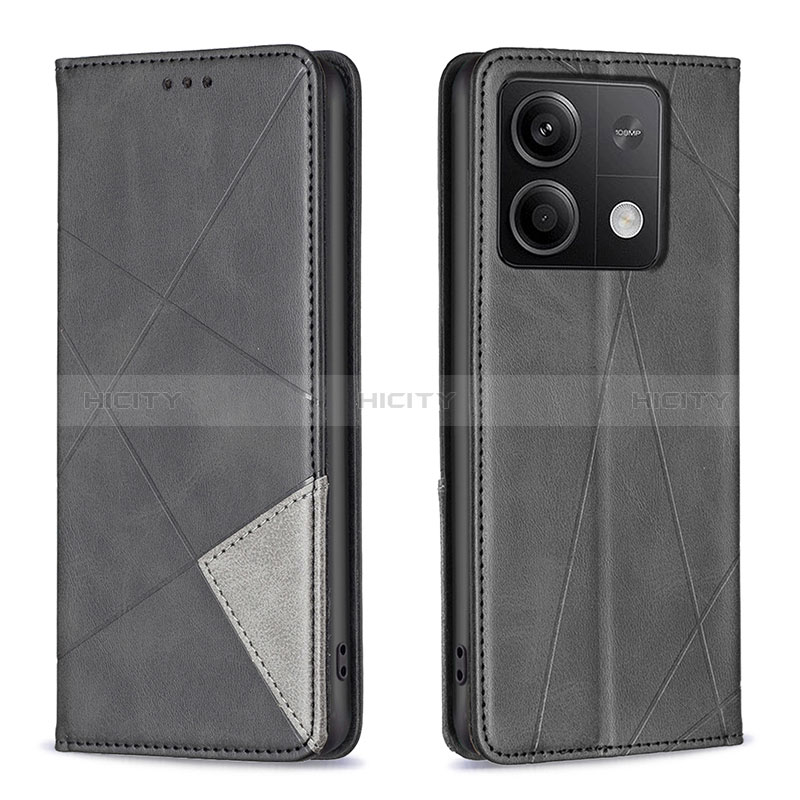 Funda de Cuero Cartera con Soporte Carcasa B07F para Xiaomi Redmi Note 13 5G Negro