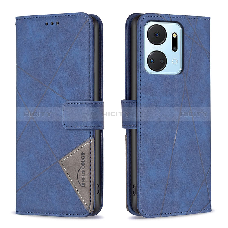 Funda de Cuero Cartera con Soporte Carcasa B08F para Huawei Honor X7a