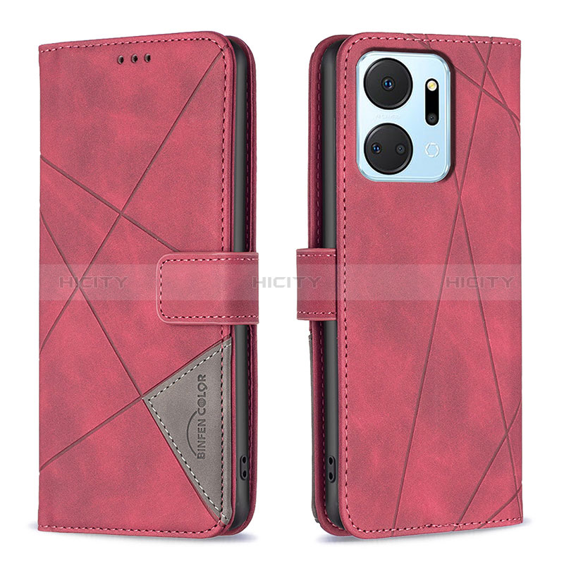 Funda de Cuero Cartera con Soporte Carcasa B08F para Huawei Honor X7a