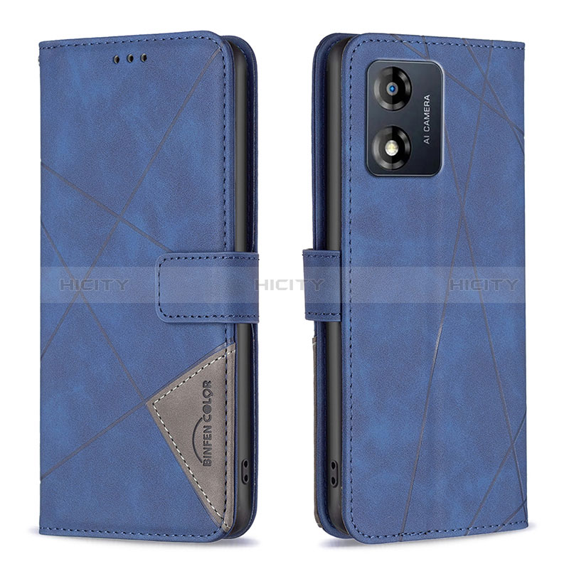 Funda de Cuero Cartera con Soporte Carcasa B08F para Motorola Moto E13