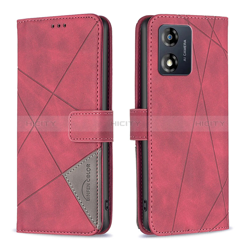 Funda de Cuero Cartera con Soporte Carcasa B08F para Motorola Moto E13