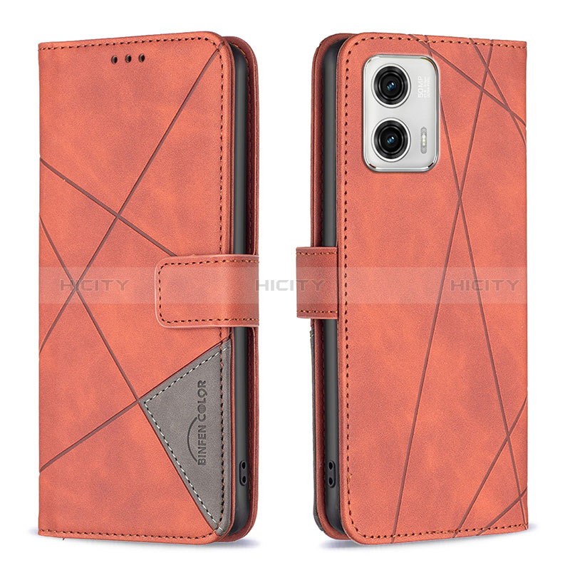 Funda de Cuero Cartera con Soporte Carcasa B08F para Motorola Moto G73 5G