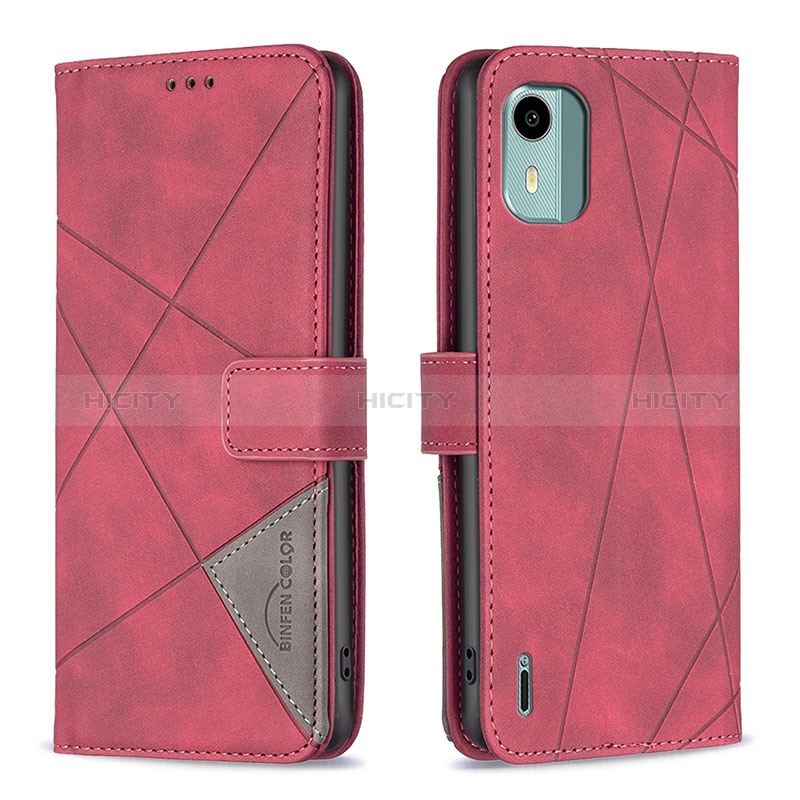 Funda de Cuero Cartera con Soporte Carcasa B08F para Nokia C12 Plus