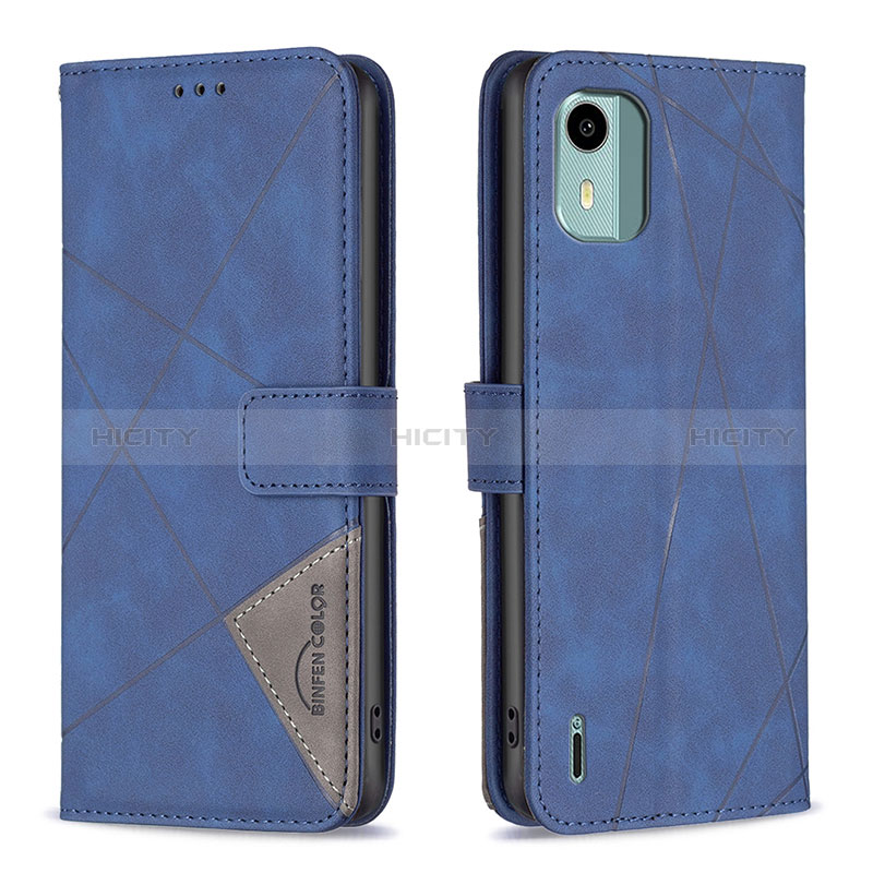 Funda de Cuero Cartera con Soporte Carcasa B08F para Nokia C12 Pro