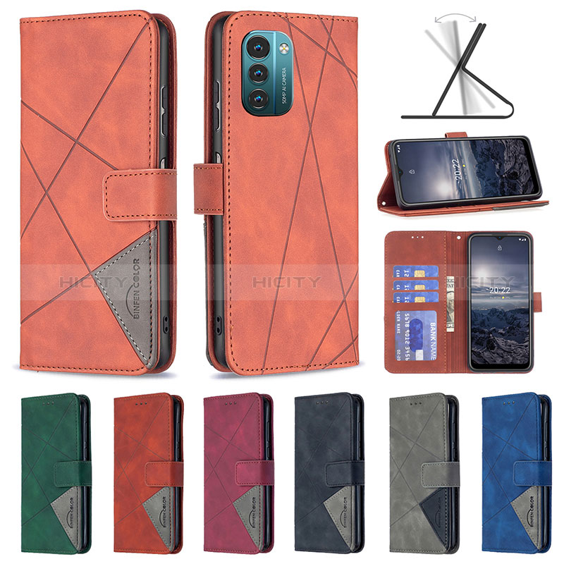 Funda de Cuero Cartera con Soporte Carcasa B08F para Nokia G21