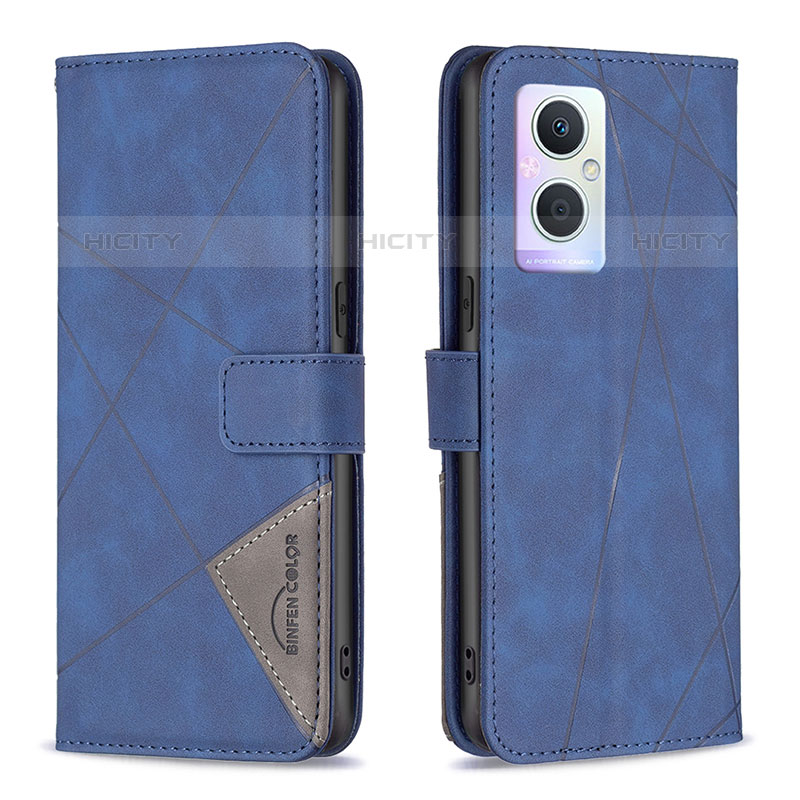 Funda de Cuero Cartera con Soporte Carcasa B08F para OnePlus Nord N20 5G Azul