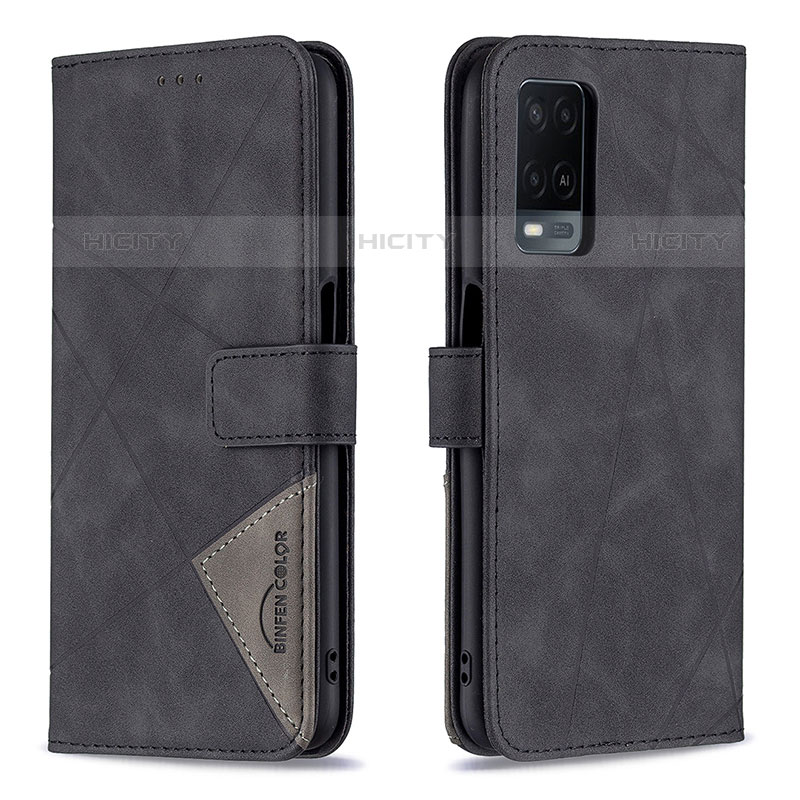 Funda de Cuero Cartera con Soporte Carcasa B08F para Oppo A54 4G