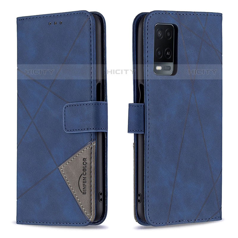 Funda de Cuero Cartera con Soporte Carcasa B08F para Oppo A54 4G